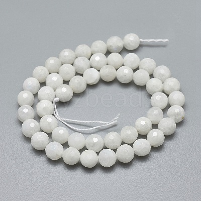Natural Rainbow Moonstone Beads Strands G-G792-34B-1