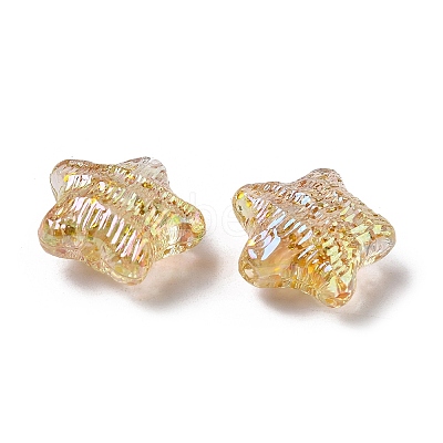 UV Plating Transparent Acrylic Beads OACR-G051-01C-1