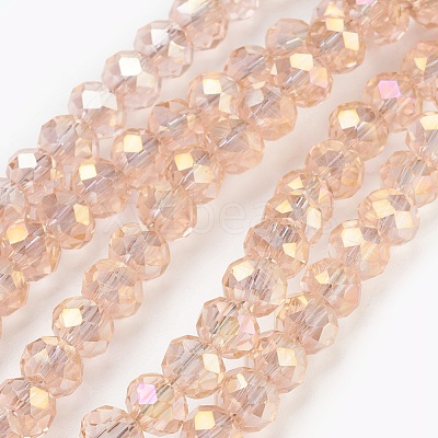 Electroplate Glass Beads Strands GLAA-K027-01AB-1