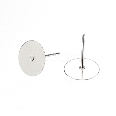 Non-Tarnish 304 Stainless Steel Stud Earring Findings A-STAS-D448-088P-10mm-1