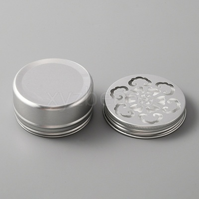 Aluminium Shallow Round Candle Tins AJEW-WH0312-59D-1