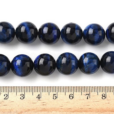 Natural Tiger Eye Bead Strands G-P230-08-B-14mm-1