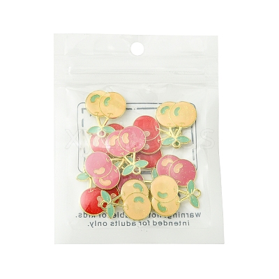 12Pcs 3 Colors Light Gold Plated Alloy Enamel Pendants FIND-FS0002-83-1