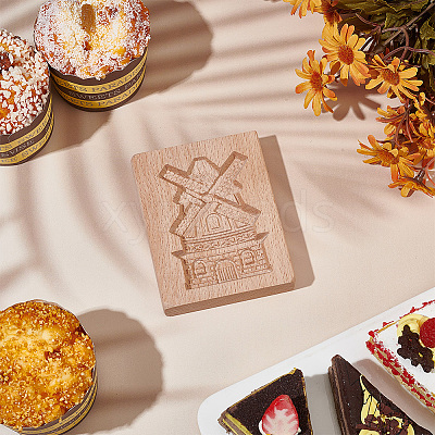 Beech Wood Cookie Molds AJEW-WH0083-59C-1