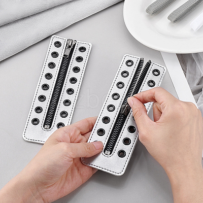 2Pcs PU Zipper Accessories FIND-PH0028-27A-1