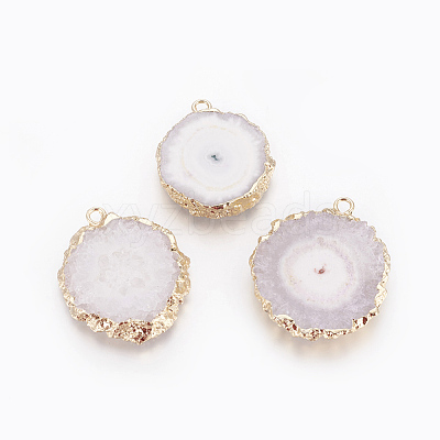 Natural Dyed Quartz Pendants G-P399-B04-1
