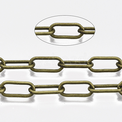 Unwelded Iron Paperclip Chains CH-S125-09A-AB-1