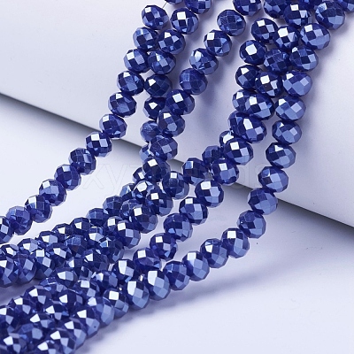 Electroplate Glass Beads Strands EGLA-A034-P10mm-A11-1