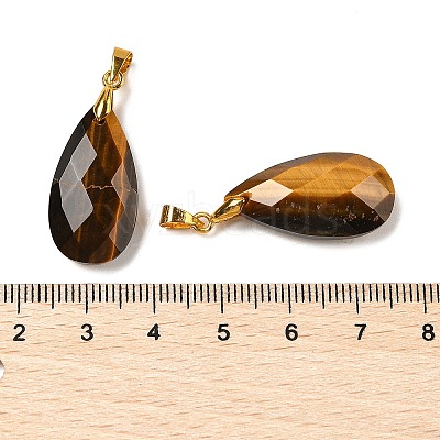 Natural Tiger Eye Pendants G-L614-D03-G04-1