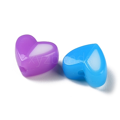 Two Tone Opaque Acrylic Beads X-SACR-I005-05D-1