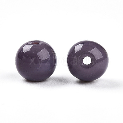 Opaque Solid Color Glass Beads X1-GLAA-N007-8mm-A07-1