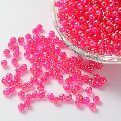 Eco-Friendly Transparent Acrylic Beads X-PL733-15-1