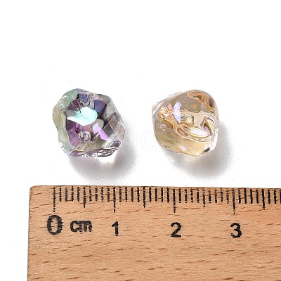 UV Plated Transparent Acrylic Beads OACR-P032-02M-1