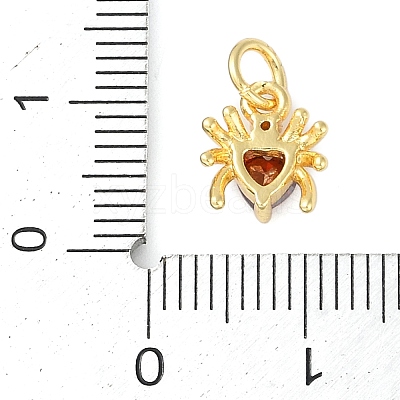 Brass Micro Pave Cubic Zirconia Pendants KK-S390-03G-02-1