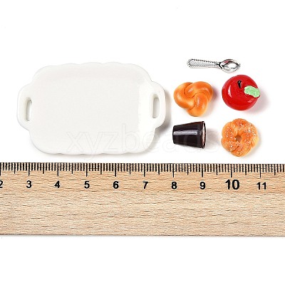 Resin Miniature Breakfast Set Ornaments DIY-H174-01J-1