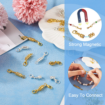 32 Sets 16 Styles Brass Magnetic Clasps KK-KS0001-28-1