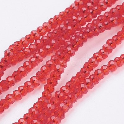 Transparent Glass Beads Strands X-GLAA-R135-2mm-17-1