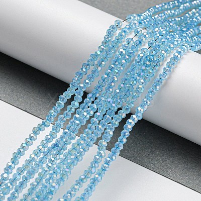 Transparent Baking Paint Glass Beads Strands DGLA-F002-02A-04-1