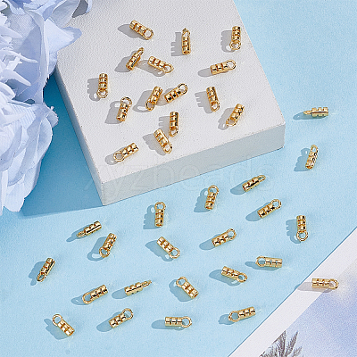 100Pcs Brass Cord Ends KK-ME0004-93-1