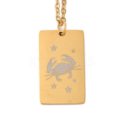 Golden 202 Stainless Steel Constellation Pendants Necklaces NJEW-K380-02G-03-1