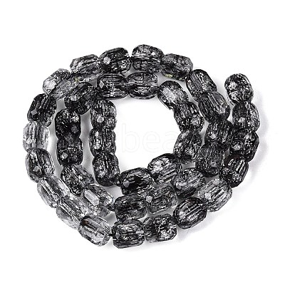 Transparent Crackle Glass Beads Strands GLAA-Q108-04A-01-1