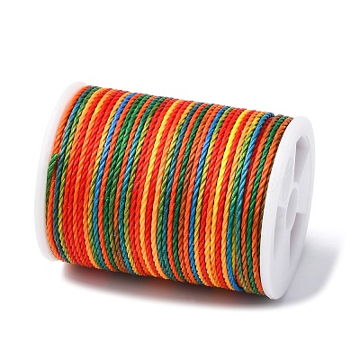 Segment Dyed Twisted Waxed Polyester Cord YC-C003-01E-1