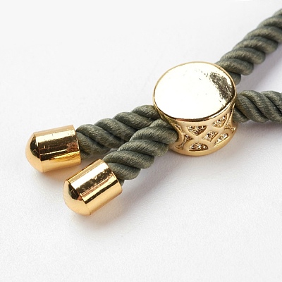 Nylon Twisted Cord Bracelet Making MAK-K007-03G-1