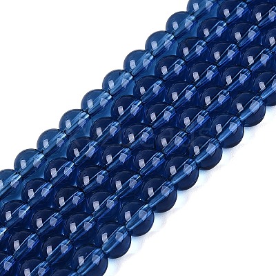 Transparent Glass Beads Strands GLAA-T032-T6mm-28-1