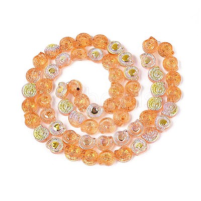 Electroplate Transparent Glass Beads Strands EGLA-Q136-02A-06-1
