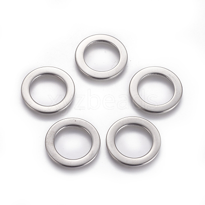 Non-Tarnish 201 Stainless Steel Linking Rings X-STAS-L234-040P-1