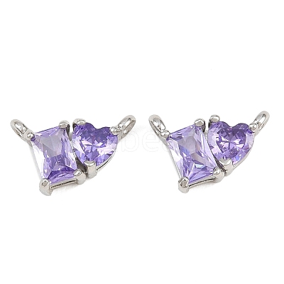 Brass Pave Cubic Zirconia Charms CU-CBA6A75-04P-10-1