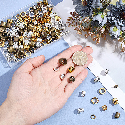 160Pcs 16 Styles Alloy European Beads FIND-PA0001-71-1