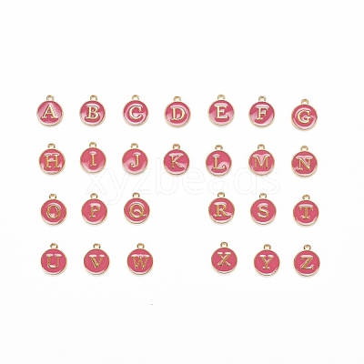 2 Sets 2 Styles Golden Plated Alloy Enamel Charms ENAM-YW0001-28E-1