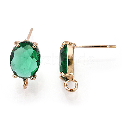 Brass Stud Earring Findings KK-S364-163E-1