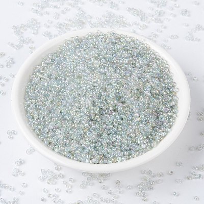 Round Transparent Colors Rainbow Glass Seed Beads X-SEED-A007-2mm-161-1