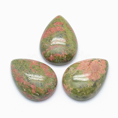 Natural Unakite Cabochons X-G-E491-B-03-1