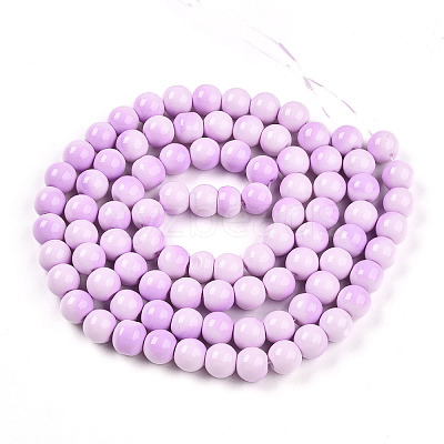 Baking Paint Glass Beads Strands DGLA-N012-10mm-02-1