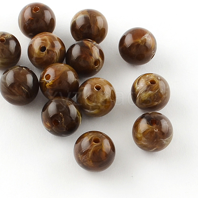 Round Imitation Gemstone Acrylic Beads OACR-R029-8mm-23-1