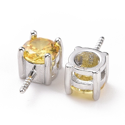 Rhodium Plated 925 Sterling Silver Peg Bails STER-D035-47P-08-1