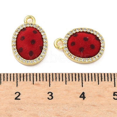 Brass Micro Pave Cubic Zirconia Pendants KK-C158-03E-G-1