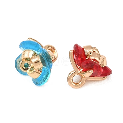 Brass Pave Cubic Zirconia Charms CU-CBA8183-03G-1