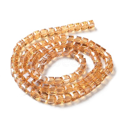 Electroplate Glass Bead Strands EGLA-J028-4x4mm-AB18-1