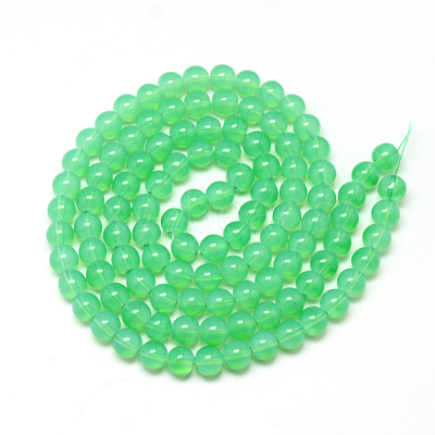 Baking Paint Glass Beads Strands X-DGLA-Q023-6mm-DB9-1