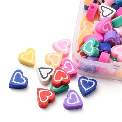 65Pcs Handmade Polymer Clay Beads CLAY-YW0001-69-1