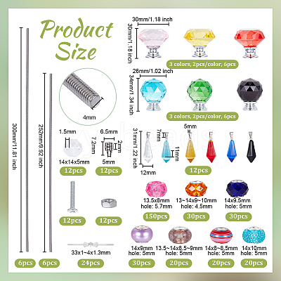 DIY Resin & Acrylic & Glass Drawer Knob Garden Stake Making Kits DIY-OC0014-01-1