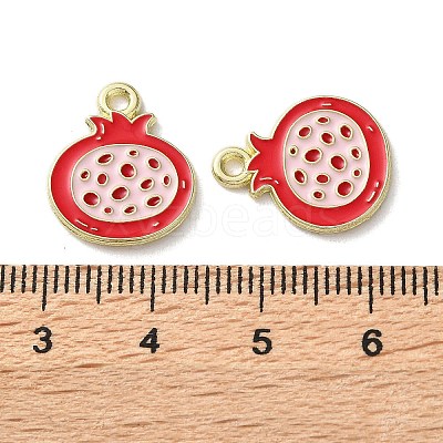 Fruit Alloy Enamel Charms PALLOY-S058-01LG-14-1