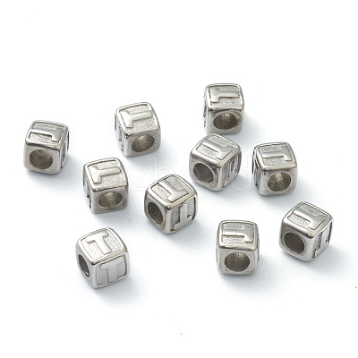 Tarnish Resistant 304 Stainless Steel European Beads STAS-H145-01T-P-1