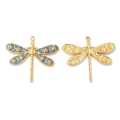 304 Stainless Steel Enamel Pendants STAS-K256-06G-01-1