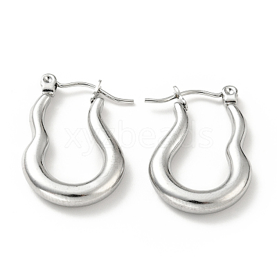 Non-Tarnish 304 Stainless Steel Twist Oval Hoop Earrings for Women EJEW-G293-07P-1