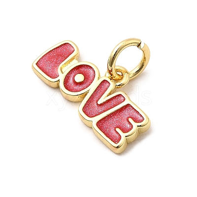 Brass Enamel Charms KK-A268-10G-02-1